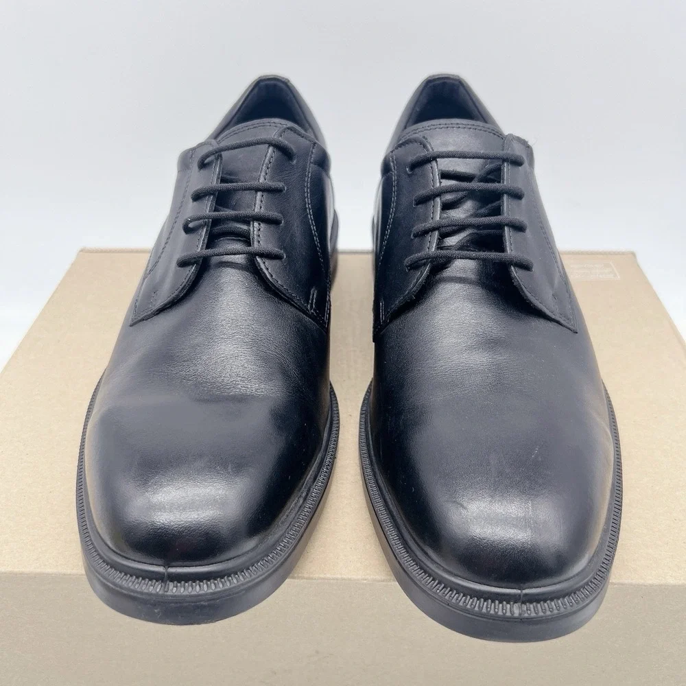 Ecco Maitland Hydromax Men's Casual Derby Shoes Black Leather EU 42 US 8 - 8.5